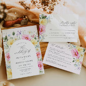 Boho Arch farbenfrohe Blumen Frühjahr Elegante Hoc Einladung