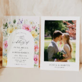 Boho Arch farbenfrohe Blumen Frühjahr Elegante Hoc Einladung