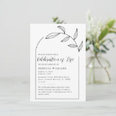 Boho Arch Feier zur Einladung zum Leben (Stehend Vorderseite)