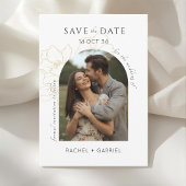 Boho Arch floral Wedding Save the Date