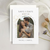 Boho Arch floral Wedding Save the Date
