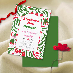 Boho arch Folklore Blume Mütter Tag Brunch Einladung