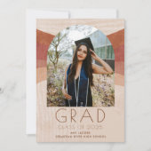 Boho Arch Foto Girl High School Abschluss (Vorderseite)