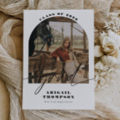 Boho Arch Foto Moderne Schrift Graduierung Einladung