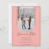 Boho Arch Foto Save the Date | Koralle (Vorderseite)