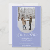 Boho Arch Foto Save the Date | Lavendelblau (Vorderseite)