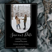 Boho Arch Foto Save the Date | Schwarz