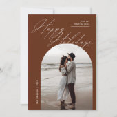 Boho Arch Foto Script Typografie Weihnachten (Vorderseite)