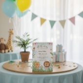 Boho Arch Greenery Woodland Animals Baby Shower Einladung