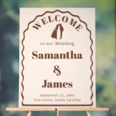 Boho Arch Herzlich willkommen bei der Zeremonie im Acrylschild (Neutral)
