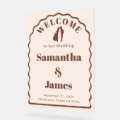 Boho Arch Herzlich willkommen bei der Zeremonie im Acrylschild (Winkel)