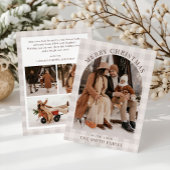 Boho Arch Holiday Foto Card, Frohe Weihnachten