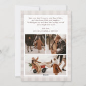 Boho Arch Holiday Foto Card, Frohe Weihnachten (Rückseite)