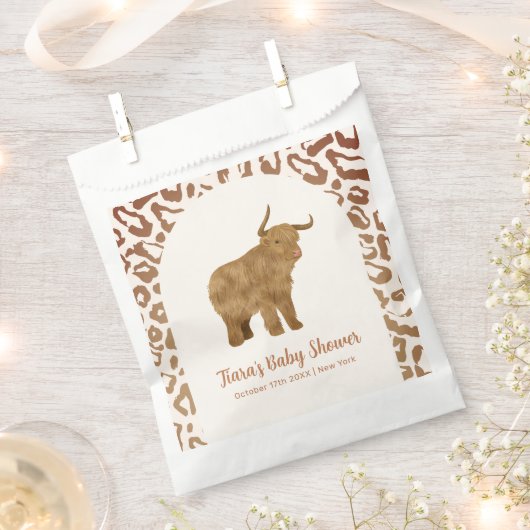 Boho Arch Holy Cow Western Babydusche Geschenktütchen (Ausgeschnitten)