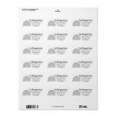 Boho Arch Homeschool Conference Adressaufkleber (Vorne)