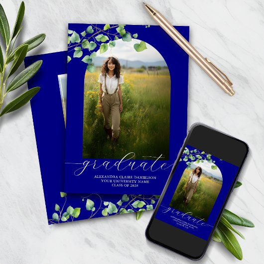 Boho Arch Ivy, Abschluss der Marine Einladung