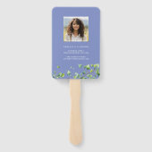 Boho Arch Ivy, Cornflower Blue Abschluss Fächer (Rückseite)