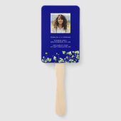 Boho Arch Ivy, Navy Blue Abschluss Fächer (Rückseite)