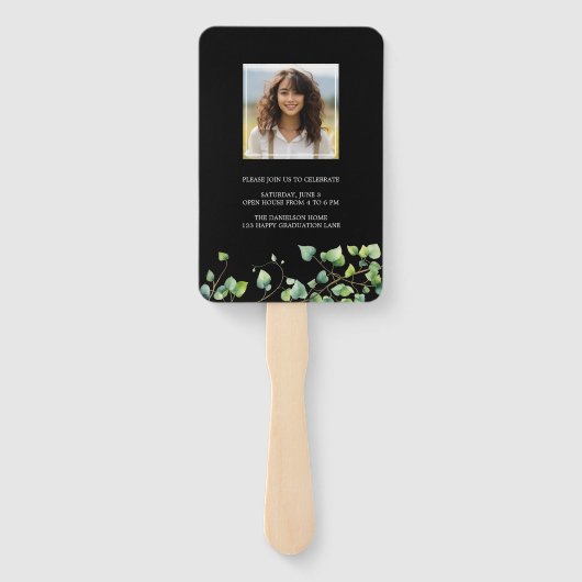 Boho Arch Ivy, Schwarzer Abschluss Fächer (Rückseite)