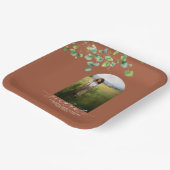 Boho Arch Ivy, Terracotta Brown Abschluss Pappteller (Gewinkelt)