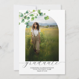 Boho Arch Ivy, Weißer Abschluss Einladung