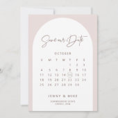 Boho Arch Kalender Save the Date Einladung (Vorderseite)