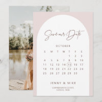 Boho Arch Kalender Save the Date Einladung