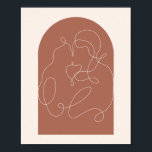 Boho Arch Kissing Continual Line Art 1 Poster<br><div class="desc">Boho Arch Kissing Continual Line Art 1</div>