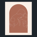 Boho Arch Kissing Continual Lineare Line Art 2 Poster<br><div class="desc">Boho Arch Kissing Continual Lineare Line Art 2</div>