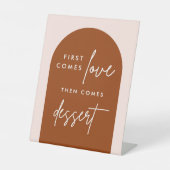 Boho Arch kommt zuerst Liebe und kommt dann Nachti Sockelschild (Vorderseite)