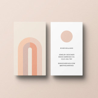 Boho Arch Minimalistisch Business Card Visitenkarte
