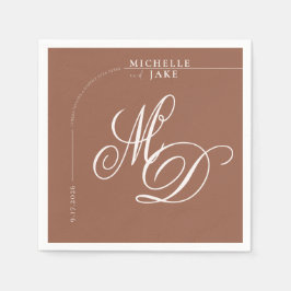 Boho Arch Minimalistisch Calligraphy Script Weddin Serviette