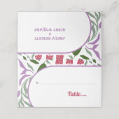 Boho arch mit Retro Folklore Blume Hochzeit Platzkarte (Außenseite Aufgefaltet)