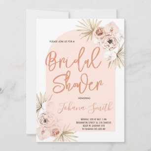 Boho Arch Modern Floral Bridal Dusche Einladung