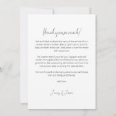 Boho Arch Modern Vielen Dank Foto Collage Birth Ankündigung (Rückseite)