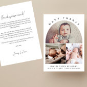 Boho Arch Modern Vielen Dank Foto Collage Birth Ankündigung