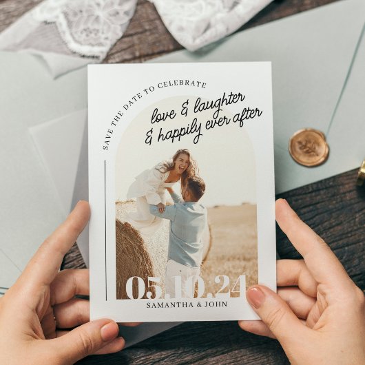 Boho Arch Modernes Foto Save The Date