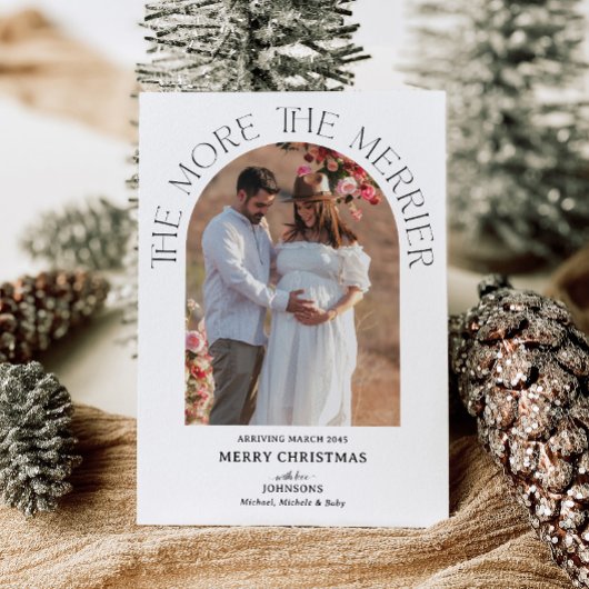 Boho Arch more The Merrier Pregnancy Ankündigung