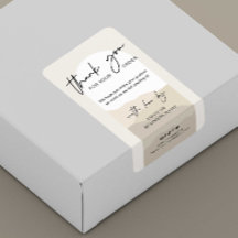 Boho Arch Neutrals Monogram Business Box Siegel