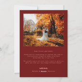 Boho Arch Newlywed Foto 2024 Feiertagskarte (Rückseite)