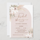Boho Arch Orchards Pampas Grass Brautparty Einladung (Vorderseite)