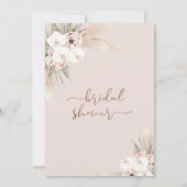 Boho Arch Orchards Pampas Grass Brautparty Einladung (Rückseite)