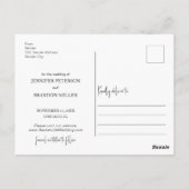 Boho arch overlay Calligraphy Save the Date Photo Postkarte (Rückseite)