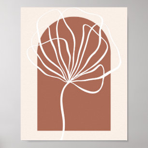 Boho Arch Oversified Botanical Leaf 2 Poster