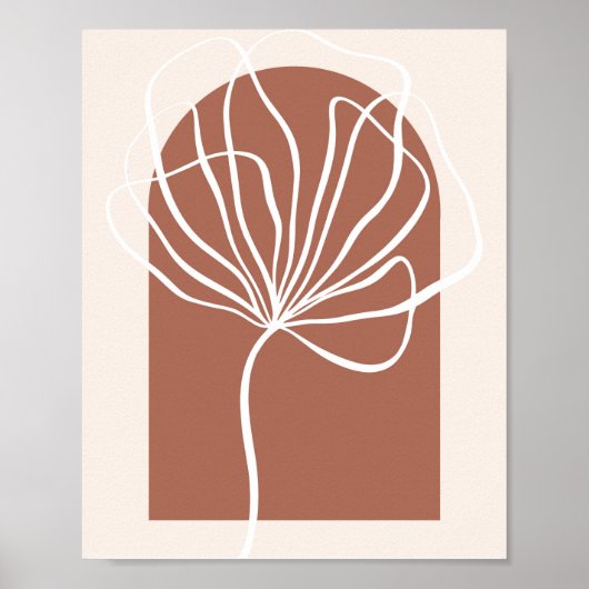 Boho Arch Oversified Botanical Leaf 2 Poster (Vorne)