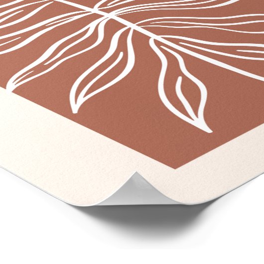 Boho Arch Oversified Botanical Leaf 3 Poster (Ecke)