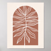 Boho Arch Oversified Botanical Leaf 3 Poster (Vorne)