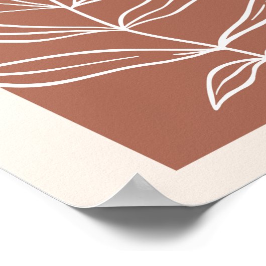 Boho Arch Oversifiziertes botanisches Leaf 1 Poster (Ecke)