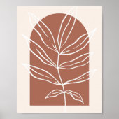 Boho Arch Oversifiziertes botanisches Leaf 1 Poster (Vorne)