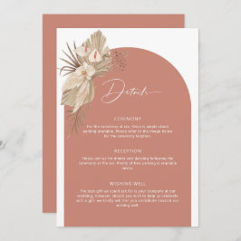 Boho Arch Pampas Grass Details Umschließungskarte Einladung